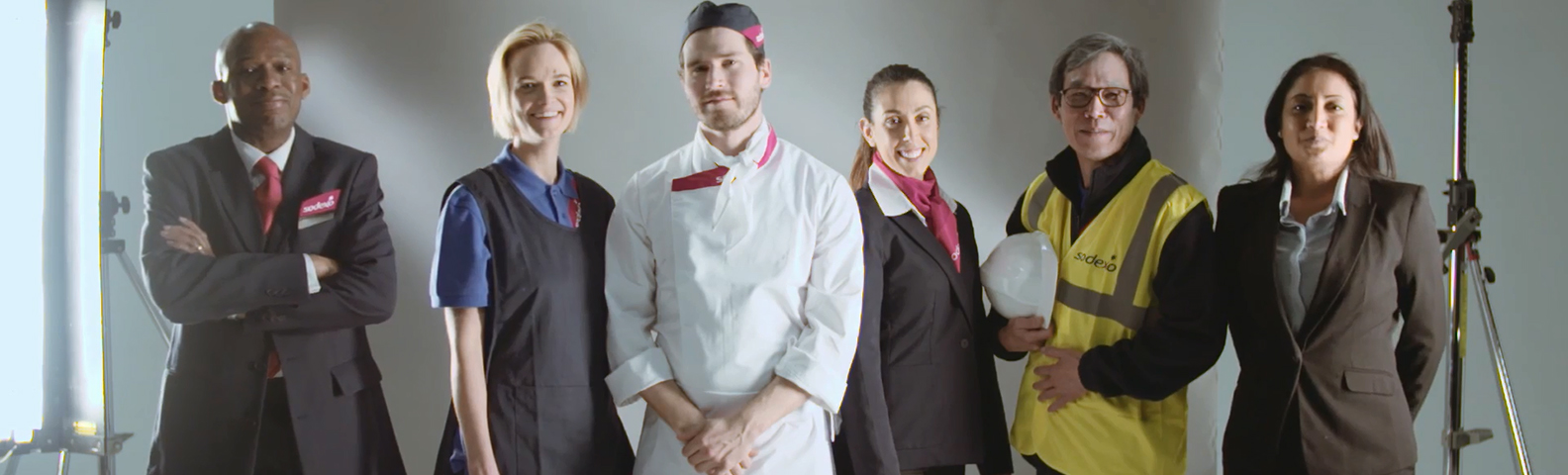 Group of Sodexo employees in uniform