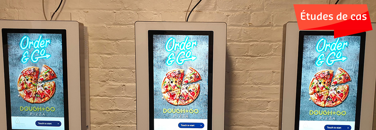 3 digital screens to order food