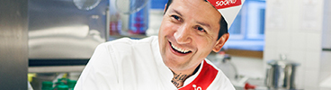 A smiling Sodexo chef