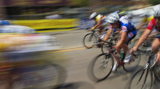 Tour de france cyclists, image shows blurs of motion